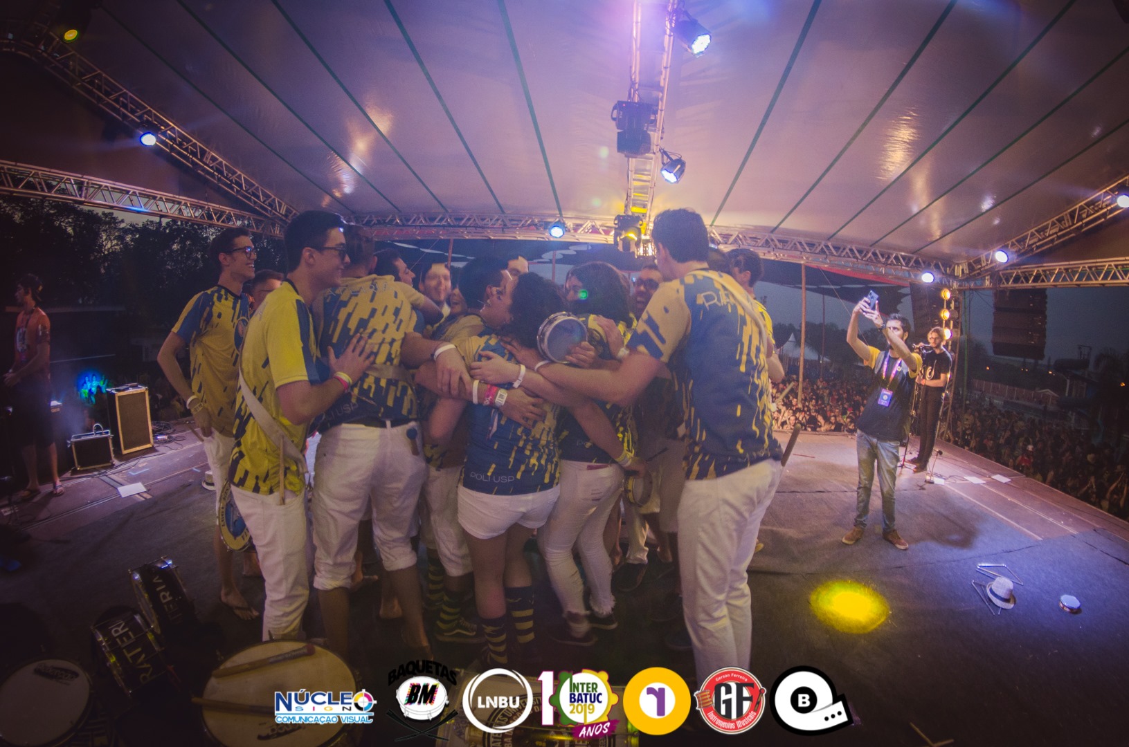 Foto da comemoração pós-apresentação do Interbatuc 2019